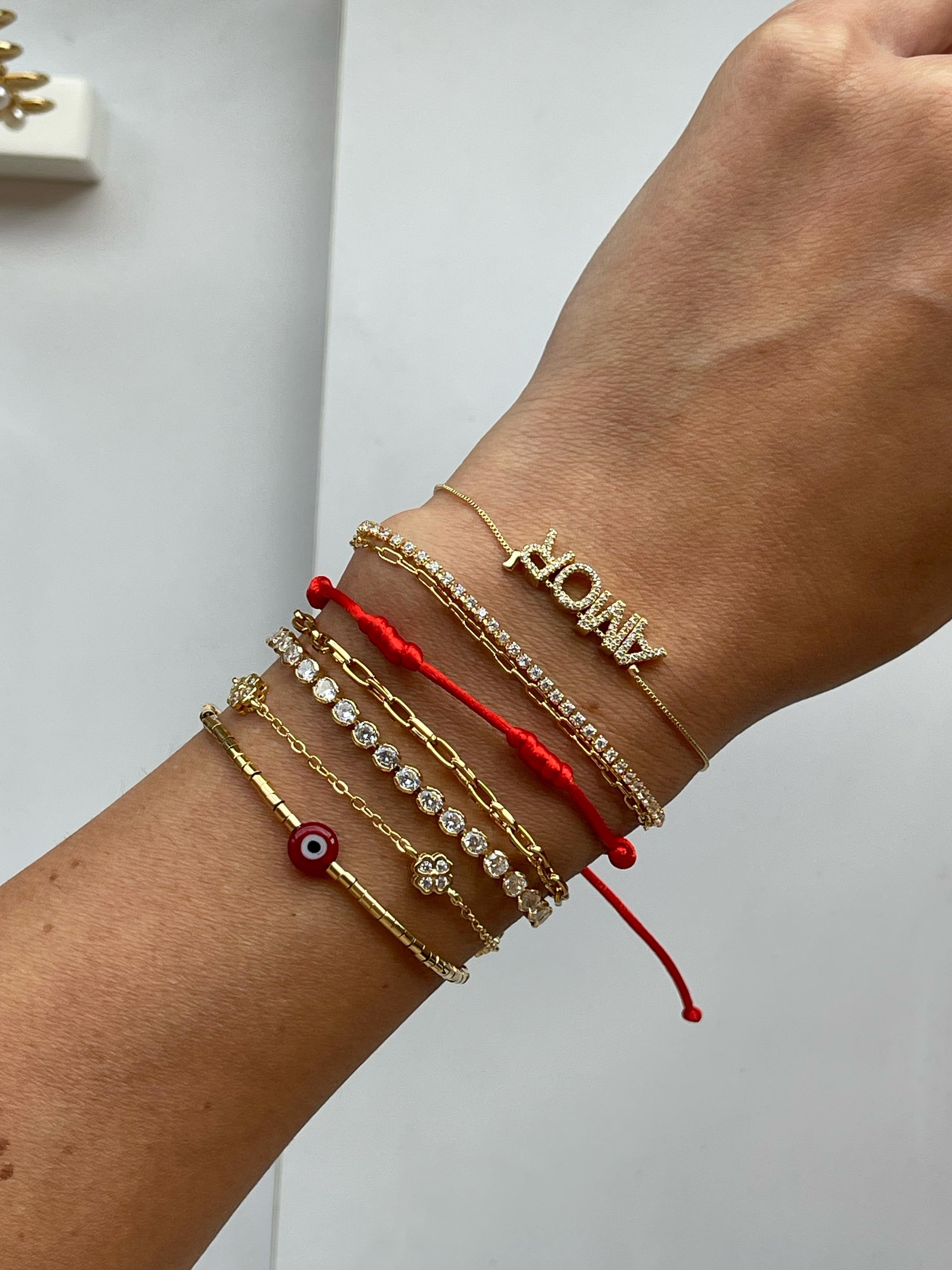 Pulseira amuleto vermelho