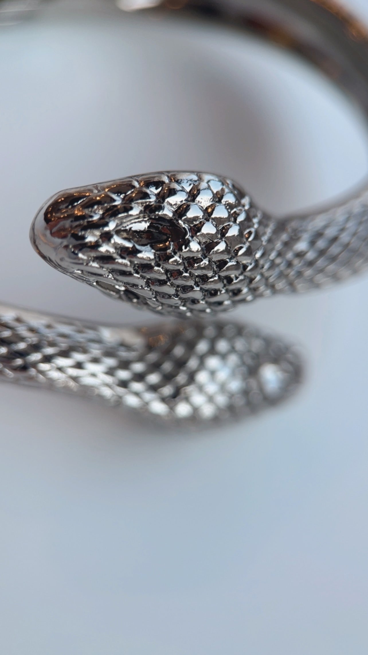 Pulseira bracelete snake níquel